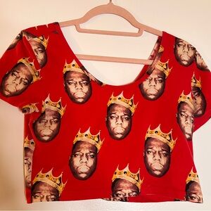Vintage brooklyn mint Biggie Smalls crop top